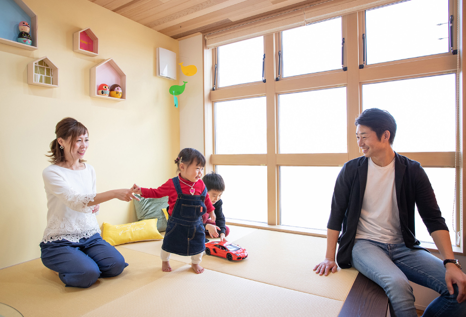 家族の成長に合わせて変化するリビング空間