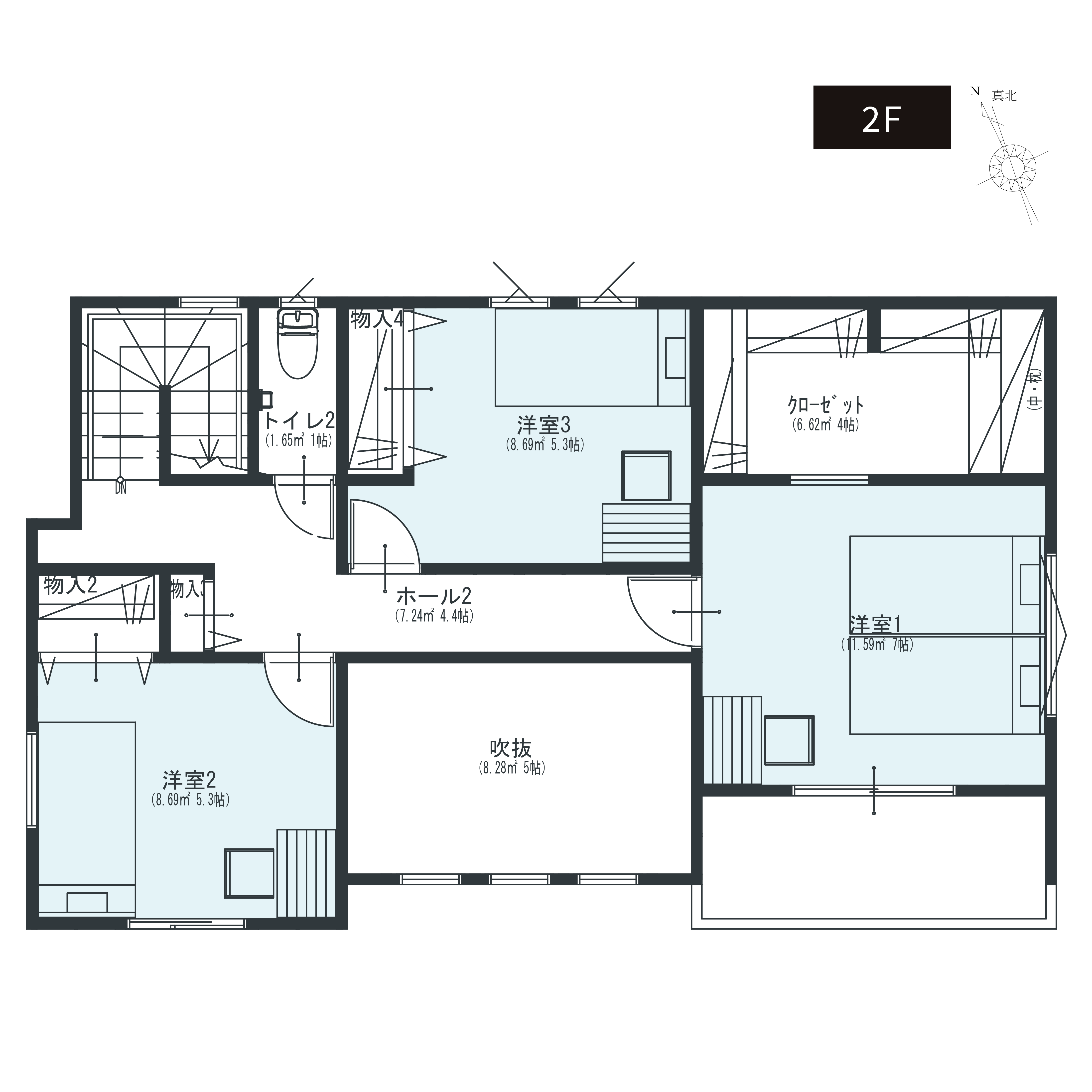 画像：：流山セントラルパーク駅北No1 間取り2F