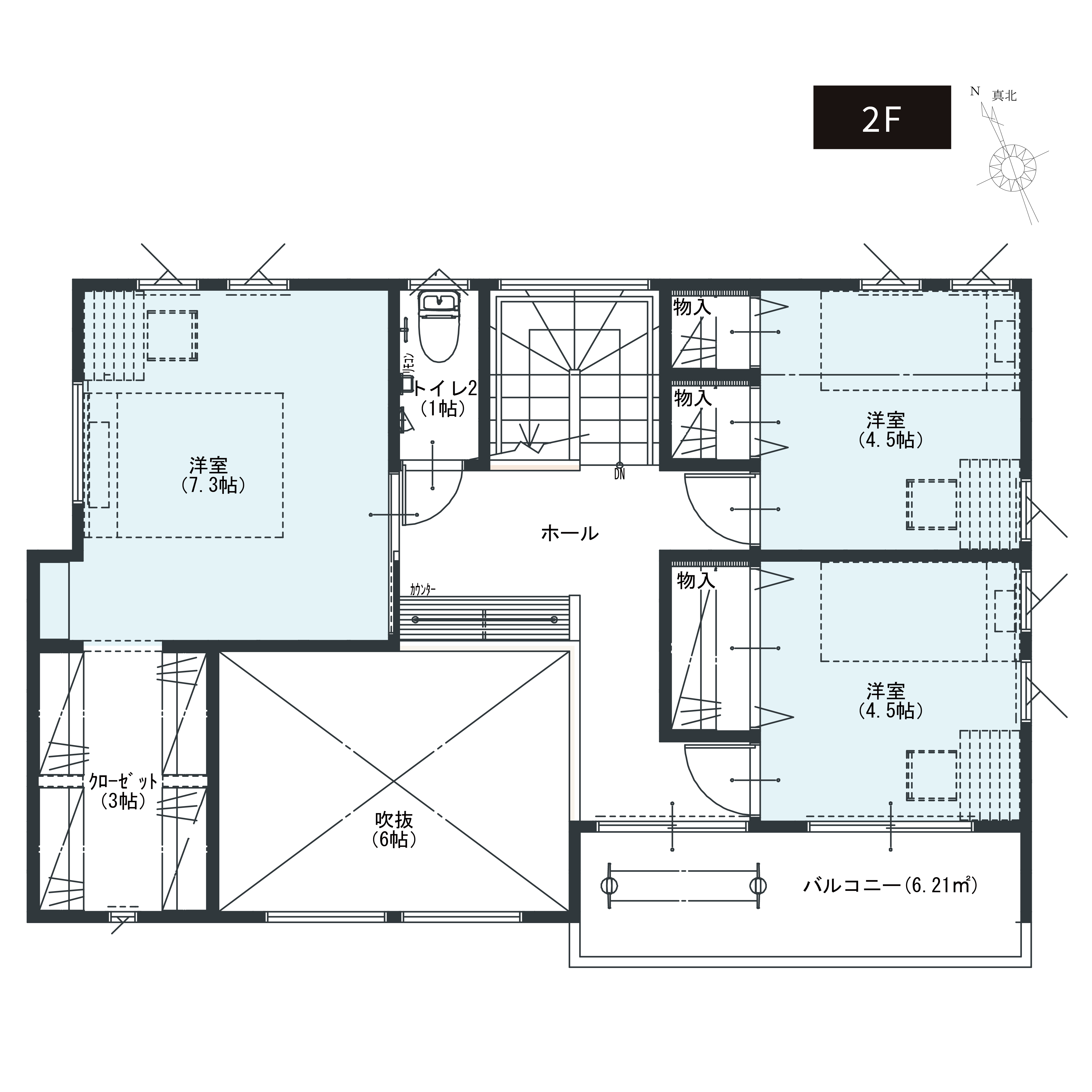 画像：：流山セントラルパーク駅北No3 間取り2F